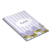 Hydrangea-hoeden van Violet Blue Notitieboek (Rechterzijde)