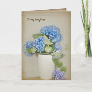 hydrangea hortensia en het boeket van het Kant van Kaart
