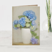 hydrangea hortensia en het boeket van het Kant van Kaart (Voorkant)
