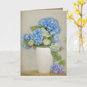 hydrangea hortensia en het boeket van het Kant van Kaart (Gele Bloem)