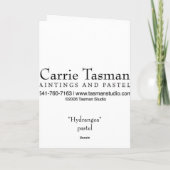 Hydrangea hortensia kaart (Achterkant)