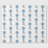 Hydrangea Hydrangeas Topiary Ginger jar Cadeaupapier (Vlak)