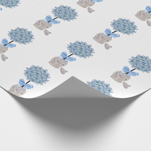 Hydrangea Hydrangeas Topiary Ginger jar Cadeaupapier (Hoek)