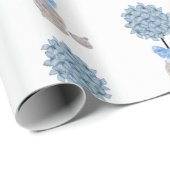 Hydrangea Hydrangeas Topiary Ginger jar Cadeaupapier (Rol Hoek)