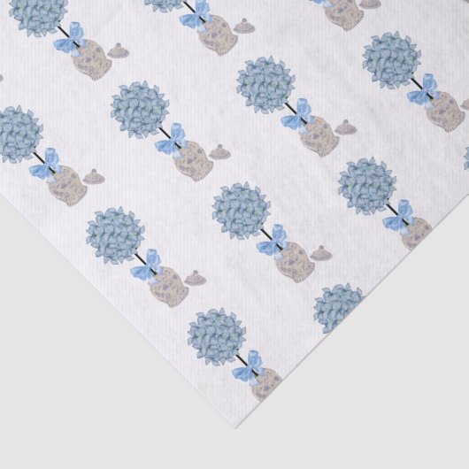 Hydrangea Hydrangeas Topiary Ginger jar Tissuepapier (Detail)