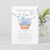 Hydrangea Iets Blauw Voordat Ik Vrijgezellenfeest  Kaart (Staand voorkant)