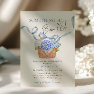 Hydrangea Iets Blauw Voordat Ik Vrijgezellenfeest Kaart