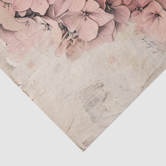Hydrangea Illustratie Perkament Decoupage Tissuepapier (Detail)