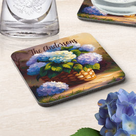 Hydrangea in Basket Welcome Bier Onderzetter