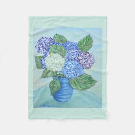Hydrangea in de lucht fleece deken (Voorkant)