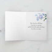 Hydrangea in flessympathie kaart (Binnen)