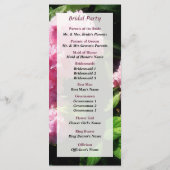 Hydrangea in het Sunshine Wedding Programme Programmakaart (Achterkant)