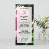 Hydrangea in het Sunshine Wedding Programme Programmakaart (Staand voorkant)