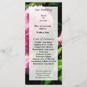 Hydrangea in het Sunshine Wedding Programme Programmakaart (Voorkant)