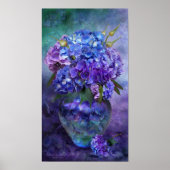 Hydrangea in Hydrangea Vase Poster/Afdruk Poster (Voorkant)