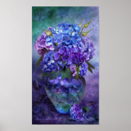 Hydrangea in Hydrangea Vase Poster/Afdruk Poster