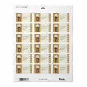 hydrangea in mason jar , bolap bruiloft labels (Full Sheet)