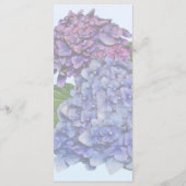 Hydrangea in Shades of Paars Menu (Achterkant)