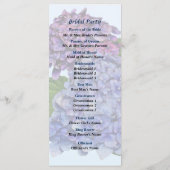Hydrangea in Shades of Paars Wedding Programme Programmakaart (Achterkant)