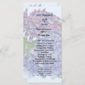 Hydrangea in Shades of Paars Wedding Programme Programmakaart (Voorkant / Achterkant)