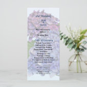Hydrangea in Shades of Paars Wedding Programme Programmakaart (Staand voorkant)