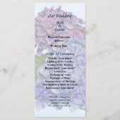 Hydrangea in Shades of Paars Wedding Programme Programmakaart (Voorkant)