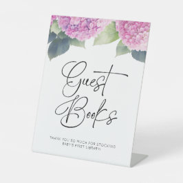 Hydrangea is een meisje gastenboeken Baby shower Reclamebord Met Voetstuk
