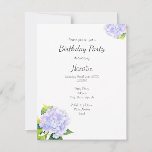 Hydrangea Kaart (Voorkant)