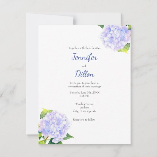 Hydrangea Kaart (Voorkant)