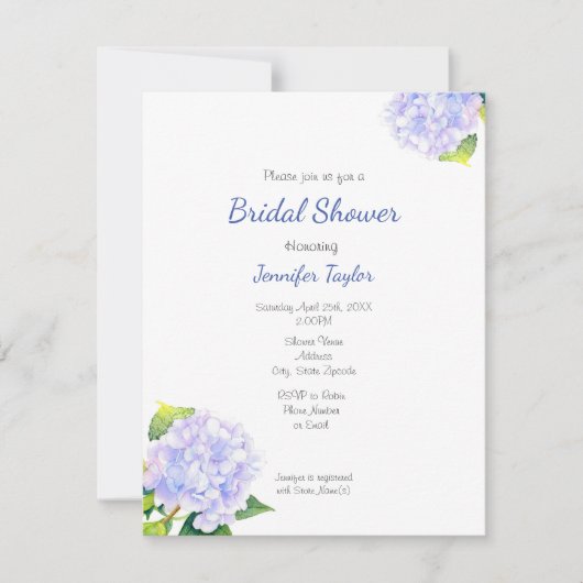 Hydrangea Kaart (Voorkant)