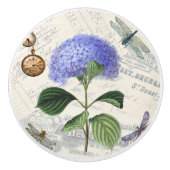 hydrangea keramische knop (Voorkant)