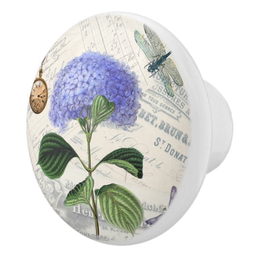 hydrangea keramische knop (Rechts)