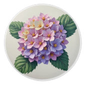 hydrangea keramische knop (Voorkant)