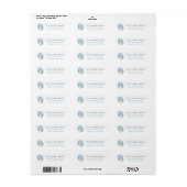 Hydrangea klassieke preppy grandmillenial adres etiket (Full Sheet)