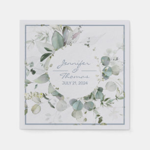 Hydrangea Kleur- en groenbladeren Papier Napkin Servet
