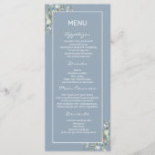 Hydrangea Kleur en Groene bladeren Flat Menu. Menu (Voorkant)