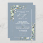 Hydrangea Kleur en Groene bladeren Weddenschap Kaart (Voorkant / Achterkant)