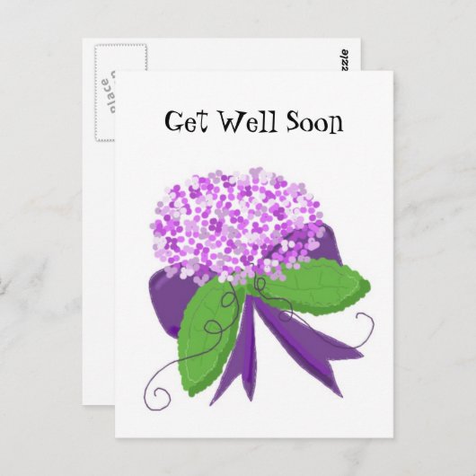 Hydrangea komt snel goed briefkaart (Voorkant / Achterkant)