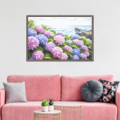 Hydrangea Kust Canvas Afdruk (Insitu (Woonkamer))