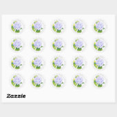 Hydrangea-labels Ronde Sticker (Vel)