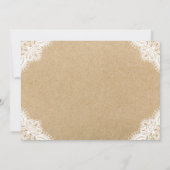 Hydrangea Lace Kraft Modern Rustic Hartelijk dank Bedankkaart (Achterkant)