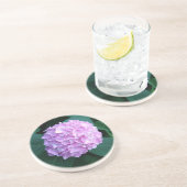 Hydrangea-liefhebbers coaster voor uw huis zandsteen onderzetter (Zijkant)