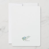 Hydrangea Lijst Fotodag Uitnodiging (Achterkant)