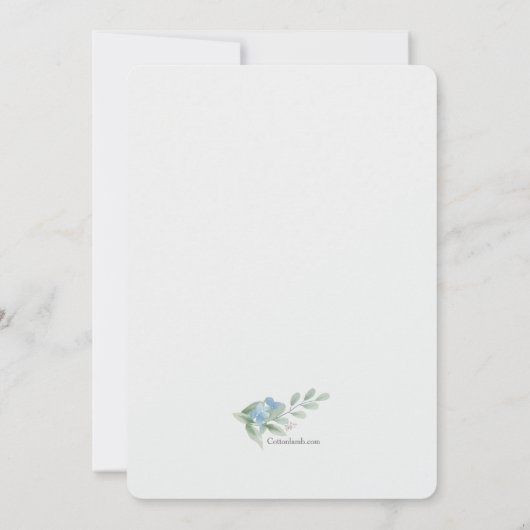 Hydrangea Lijst Fotodag Uitnodiging (Achterkant)