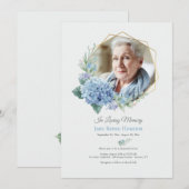 Hydrangea Lijst Fotofering van het leven Kaart (Voorkant / Achterkant)