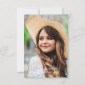 Hydrangea Lila Floral Geometric Photo Memorial RSVP Kaartje (Achterkant)