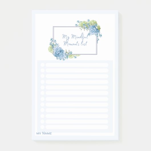 Hydrangea Love 'Mijn Mindful Moments Lijsten' Post-it® Notes (Voorkant)