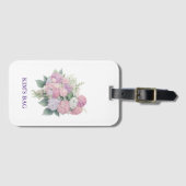 Hydrangea Luggage Tag, personalized Bagagelabel (Voorkant (horizontaal))