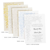 Hydrangea Luminous White Formal Classic Wedding Kaart