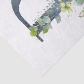 Hydrangea Lunar Floral Waterverf Alphabet B Tissuepapier (Detail)